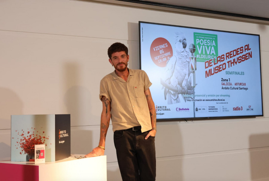 Samuel Merino representará a Galicia y Asturias en la final del Premio Nacional de Poesía Viva #LdeLírica