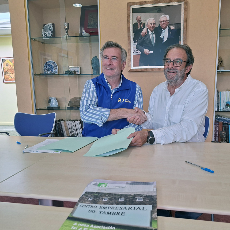 El Área Empresarial do Tambre firma un convenio para impulsar la integración de personas refugiadas