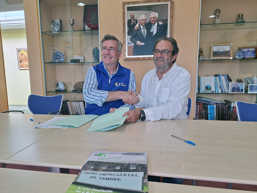 El Área Empresarial do Tambre firma un convenio para impulsar la integración de personas refugiadas